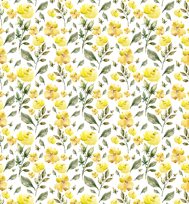 Rolgordijn verduisterend Gele bloemen