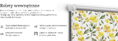 Rolgordijn verduisterend Gele bloemen