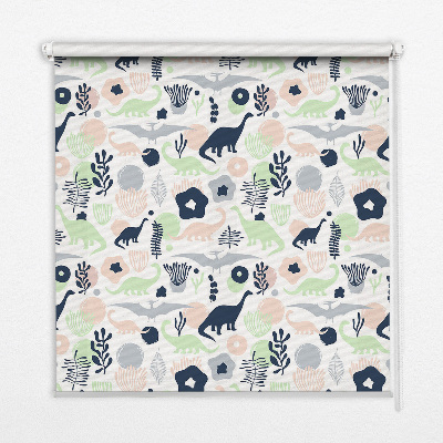 Rolgordijn voor het raam Kleurrijke dinosaurussen