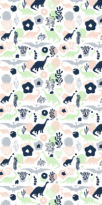 Rolgordijn voor het raam Kleurrijke dinosaurussen