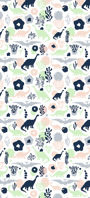 Rolgordijn voor het raam Kleurrijke dinosaurussen