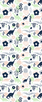 Rolgordijn voor het raam Kleurrijke dinosaurussen