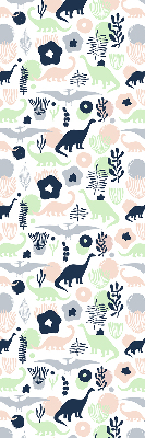 Rolgordijn voor het raam Kleurrijke dinosaurussen