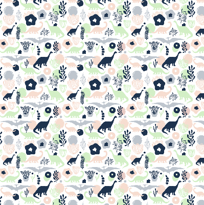 Rolgordijn voor het raam Kleurrijke dinosaurussen