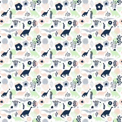 Rolgordijn voor het raam Kleurrijke dinosaurussen