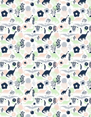 Rolgordijn voor het raam Kleurrijke dinosaurussen