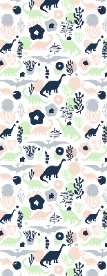 Rolgordijn voor het raam Kleurrijke dinosaurussen