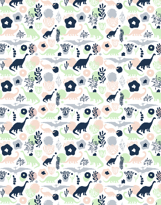 Rolgordijn voor het raam Kleurrijke dinosaurussen