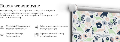 Rolgordijn voor het raam Kleurrijke dinosaurussen