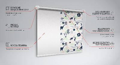 Rolgordijn voor het raam Kleurrijke dinosaurussen