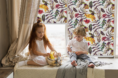 Rolgordijn verduisterend Kleurrijke bloemen