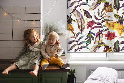 Rolgordijn verduisterend Kleurrijke bloemen