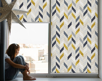 Rolgordijn voor het raam Kleurrijke visgraat