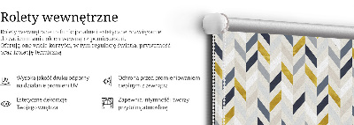 Rolgordijn voor het raam Kleurrijke visgraat