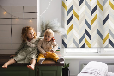 Rolgordijn voor het raam Kleurrijke visgraat