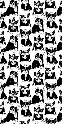 Rolgordijn verduisterend Getekende honden