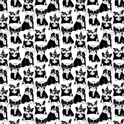 Rolgordijn verduisterend Getekende honden