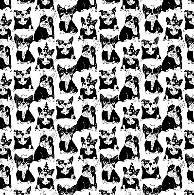 Rolgordijn verduisterend Getekende honden