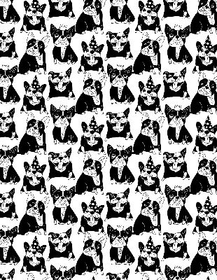 Rolgordijn verduisterend Getekende honden