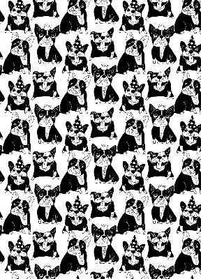 Rolgordijn verduisterend Getekende honden