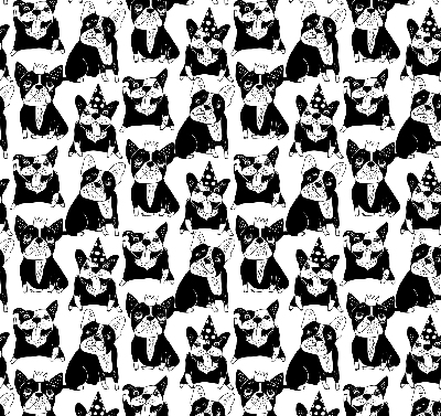 Rolgordijn verduisterend Getekende honden