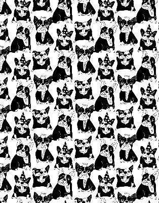 Rolgordijn verduisterend Getekende honden