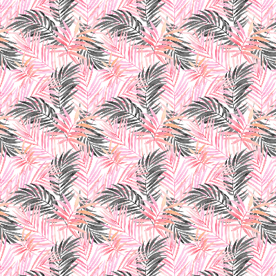 Rolgordijn voor het raam Roze en zwarte bladeren