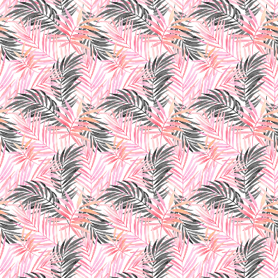 Rolgordijn voor het raam Roze en zwarte bladeren