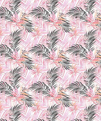 Rolgordijn voor het raam Roze en zwarte bladeren