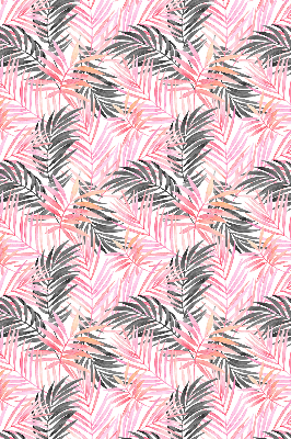 Rolgordijn voor het raam Roze en zwarte bladeren