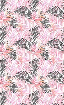 Rolgordijn voor het raam Roze en zwarte bladeren