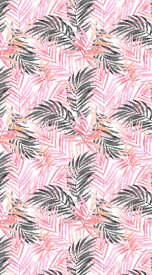 Rolgordijn voor het raam Roze en zwarte bladeren