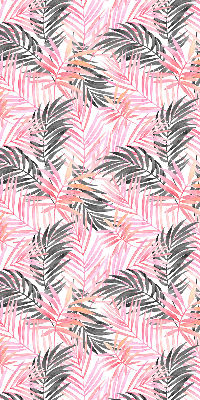 Rolgordijn voor het raam Roze en zwarte bladeren