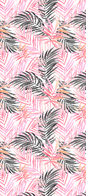 Rolgordijn voor het raam Roze en zwarte bladeren