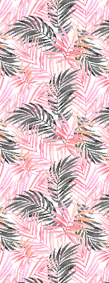 Rolgordijn voor het raam Roze en zwarte bladeren