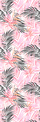 Rolgordijn voor het raam Roze en zwarte bladeren