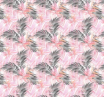 Rolgordijn voor het raam Roze en zwarte bladeren