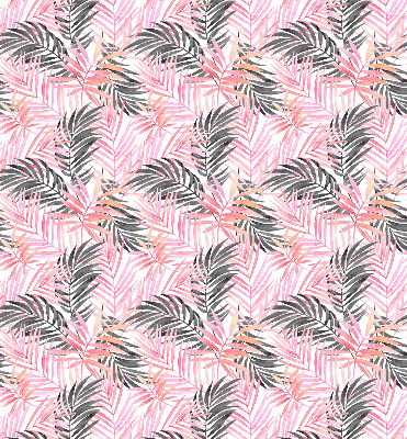 Rolgordijn voor het raam Roze en zwarte bladeren