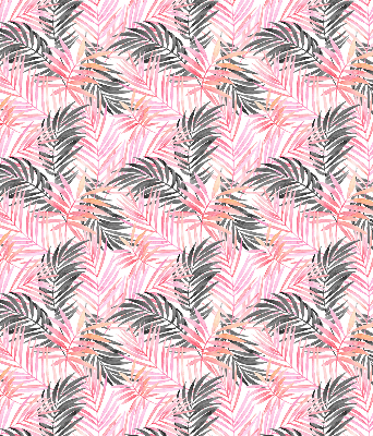 Rolgordijn voor het raam Roze en zwarte bladeren