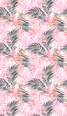 Rolgordijn voor het raam Roze en zwarte bladeren