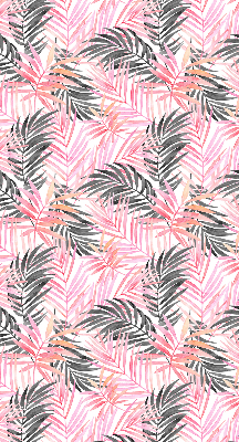 Rolgordijn voor het raam Roze en zwarte bladeren