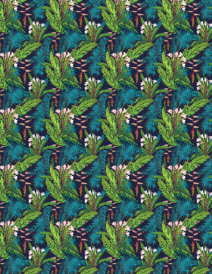 Rolgordijn verduisterend Exotische planten