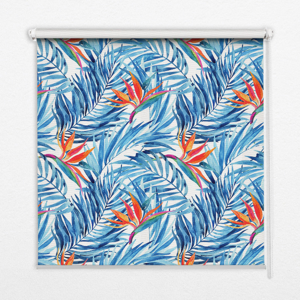 Rolgordijn verduisterend Blauwe bladeren