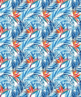 Rolgordijn verduisterend Blauwe bladeren