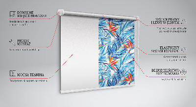 Rolgordijn verduisterend Blauwe bladeren