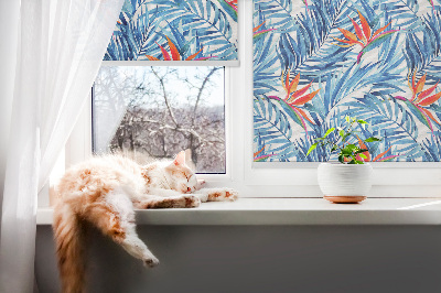 Rolgordijn verduisterend Blauwe bladeren