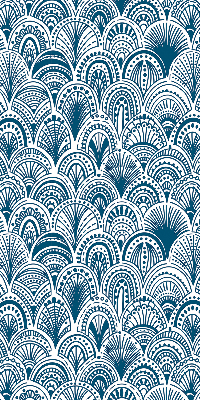 Rolgordijn voor het raam Blauw patroon