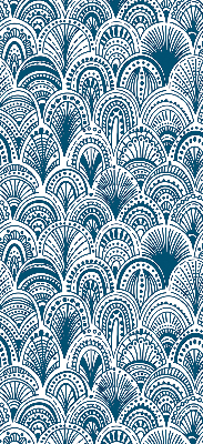 Rolgordijn voor het raam Blauw patroon