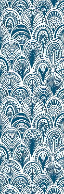 Rolgordijn voor het raam Blauw patroon