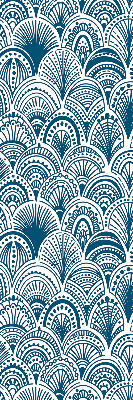 Rolgordijn voor het raam Blauw patroon